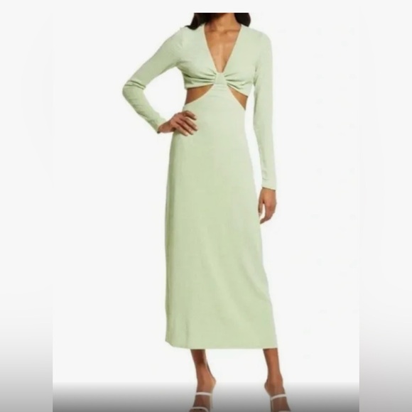 Fourteen Place/Nordstrom Sol Cutout Midi Dress Size Large - Picture 1 of 4